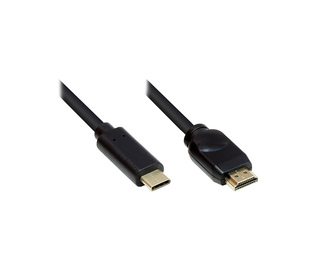 Alcasa GC-M0104 câble vidéo et adaptateur 10 m USB Type-C HDMI Type A (Standard) Noir