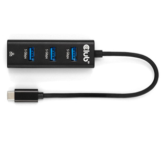 CLUB3D CSV-1549 hub & concentrateur USB Type-C 5000 Mbit/s Noir