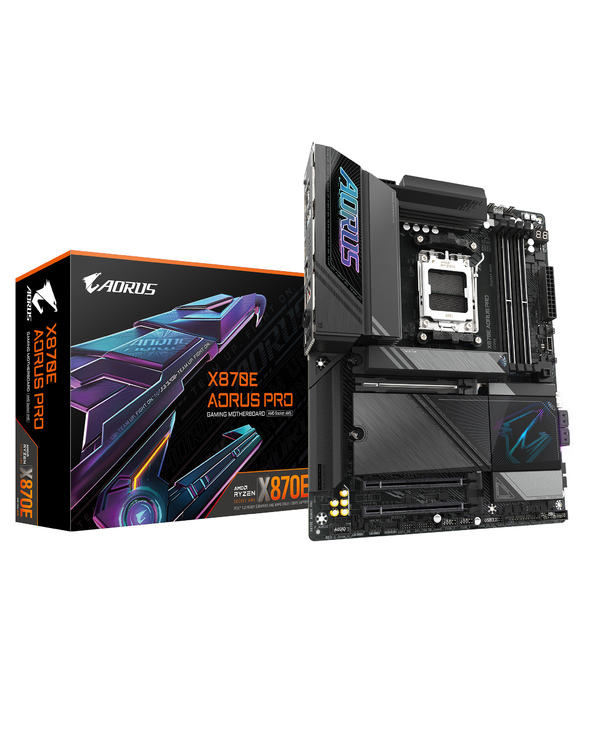 GIGABYTE Carte mère X870E AORUS PRO - Prend en charge les processeurs AMD Ryzen 9000, VRM numérique 16+2+2 phases, jusqu'à 8000M