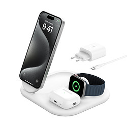 Belkin BoostCharge Écouteurs, Smartphone, Smartwatch Blanc USB Recharge sans fil Charge rapide Intérieure