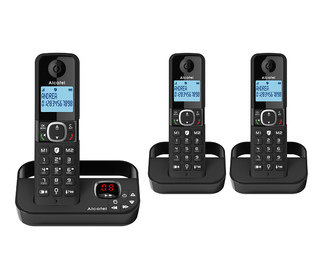 Alcatel F860 Voice TRIO NEU Téléphone DECT Identification de l'appelant Noir