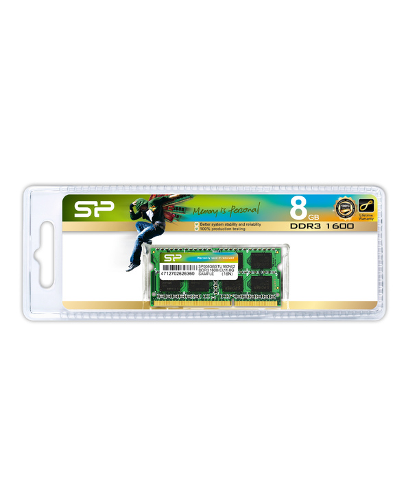 Silicon Power 8GB DDR3 1600 MHz module de mémoire 8 Go 1 x 8 Go