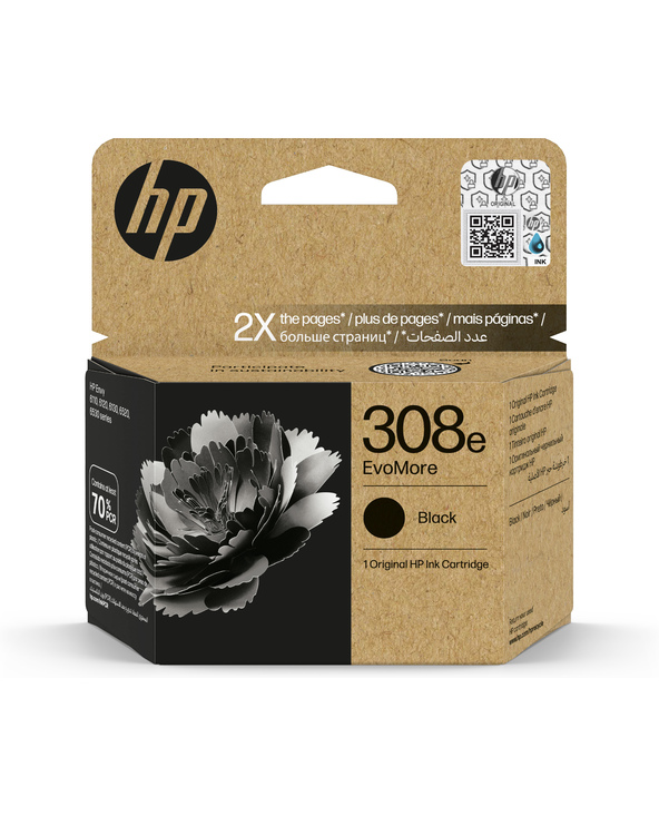 HP 308e Cartouche d’encre authentique Noir EvoMore
