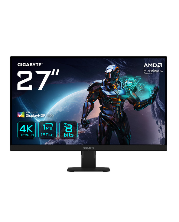 GIGABYTE GS27U 27” MONITEUR DE JEU UHD - 3840 X 2160 (UHD), 160HZ, 1MS, 350 CD/M², DISPLAY HDR400, HDMI 2.1, DISPLAYPORT 1.4 27"