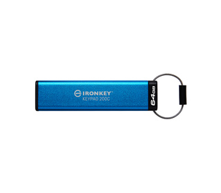 Kingston Technology IronKey Keypad 200C USB-C de 64 Go, FIPS 140-3 niveau 3 (en attente) AES-256