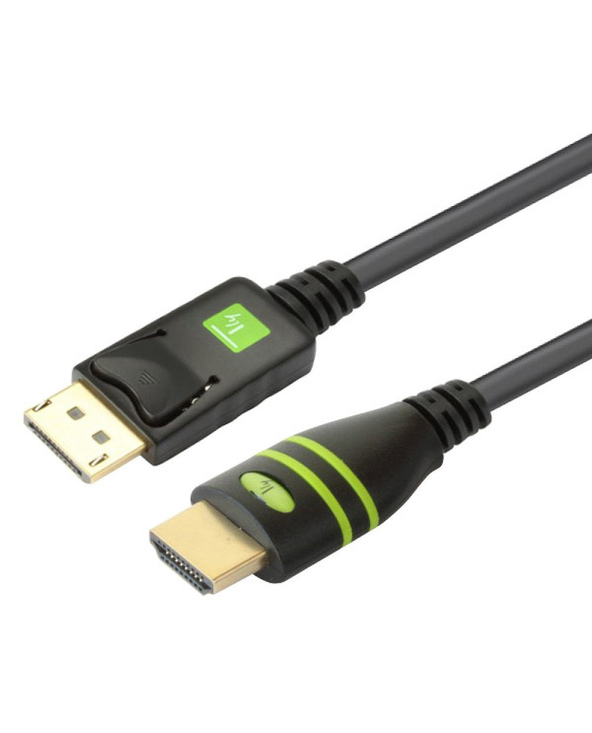 Techly 1m DisplayPort/HDMI Noir