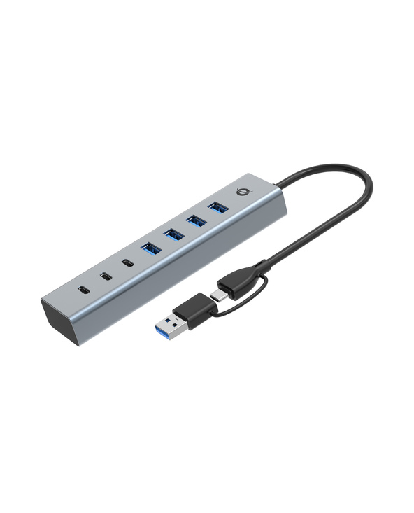 Conceptronic HUBBIES20G hub & concentrateur USB 3.2 Gen 1 (3.1 Gen 1) Type-C 5000 Mbit/s Gris