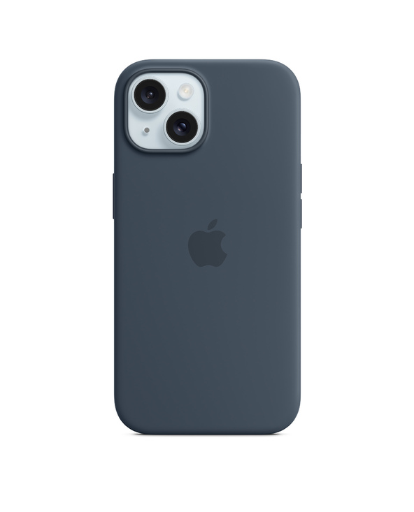 Apple Coque en silicone avec MagSafe pour iPhone 15 - Bleu orage