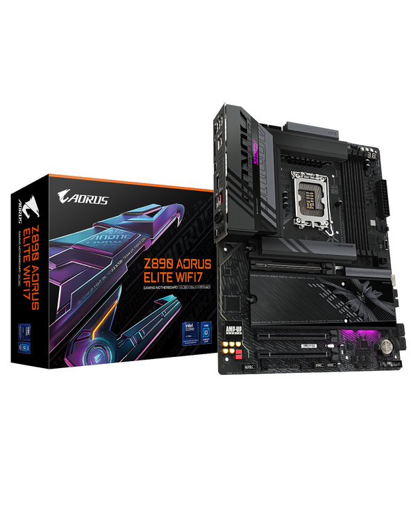 GIGABYTE Carte mère Z890 AORUS ELITE WIFI7 - Prend en charge les processeurs Intel Core Ultra (Série 2), VRM à 16+1+2 phases, ju
