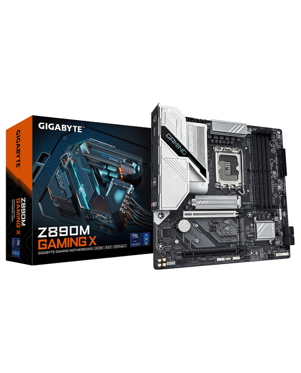 GIGABYTE Carte mère Z890M GAMING X - Prend en charge les processeurs Intel Core Ultra (Série 2), VRM à 8+1+2 phases, jusqu'à 880