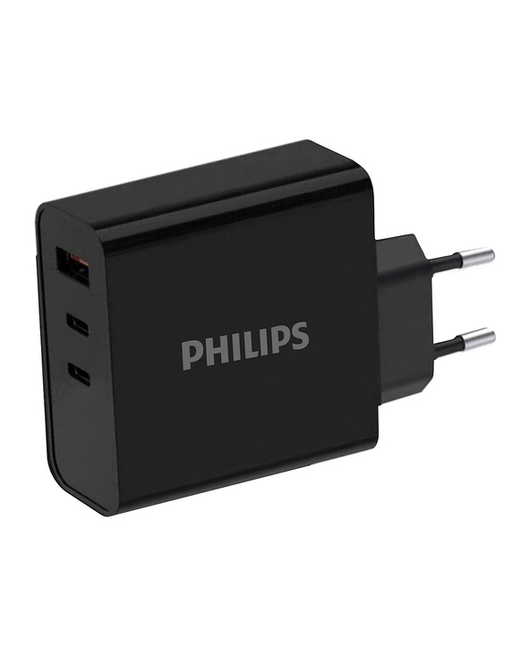 Philips Chargeur secteur 65W 2 ports USB-Type C et 1 USB-A