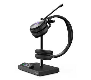 Yealink WH62 Dual Teams Systèmes de conférences audio personnelle Sans fil Arceau Bureau/Centre d'appels Micro-USB Socle de char