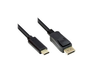 Alcasa GC-M0105 câble vidéo et adaptateur 1 m USB Type-C DisplayPort Noir