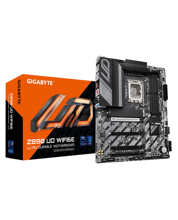 GIGABYTE Carte mère Z890 UD WIFI6E - Prend en charge les processeurs Intel Core Ultra (Série 2), VRM à 12+1+2 phases, jusqu'à 88