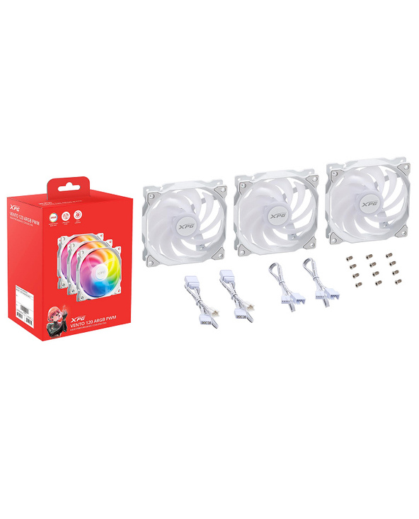 XPG VENTO 120 ARGB PWM Boitier PC Ventilateur 12 cm Blanc 3 pièce(s)