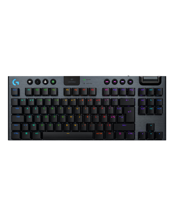 Logitech G G915 X LIGHTSPEED clavier Jouer USB + RF Wireless + Bluetooth AZERTY Français Noir