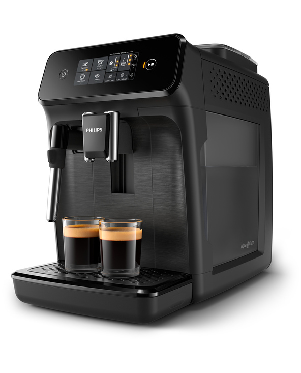Philips 1200 series Série 1200 Noir mat EP1220/00 Machine expresso broyeur, 2 boissons, mousseur lait