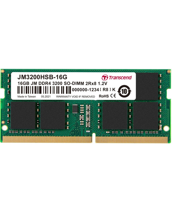 Transcend JetRam JM3200HSB-16G module de mémoire 16 Go DDR4 3200 MHz