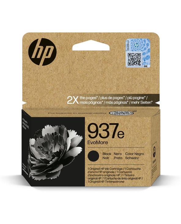 HP 937e Cartouche d’encre authentique Noir EvoMore