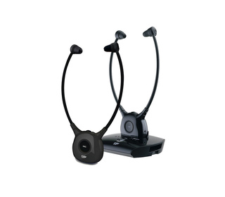 CGV 20853 écouteur/casque Sans fil Ecouteurs TV Socle de chargement Noir