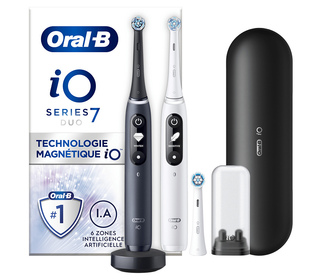 Oral-B iO 7 Pack 2 brosses à dents électriques avec 3 brossettes