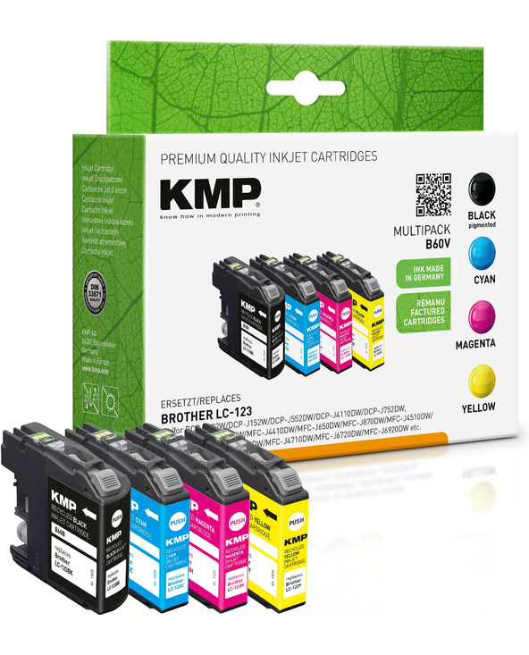 KMP 1525,4005 cartouche d'encre 4 pièce(s) Compatible Noir, Cyan, Magenta, Jaune