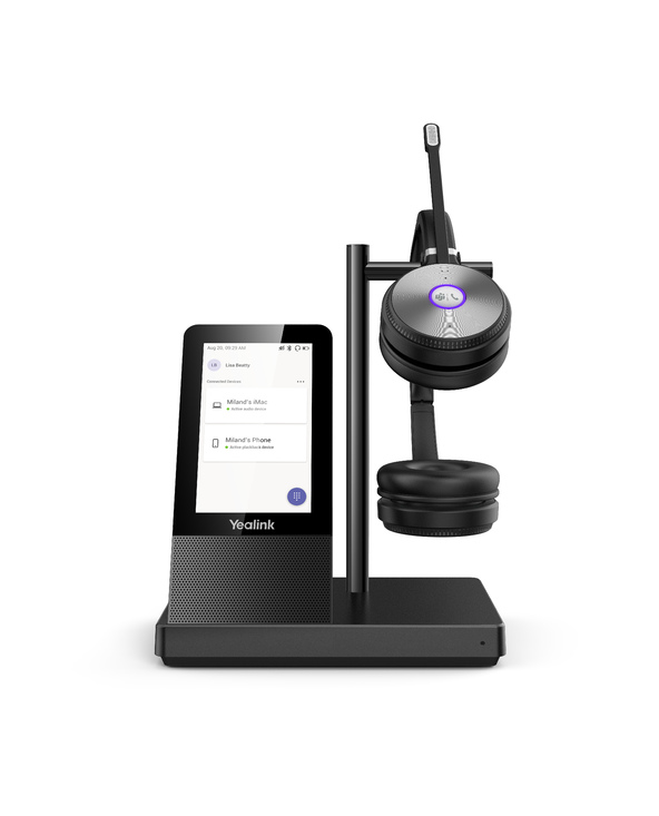 Yealink WH66 Dual Teams Systèmes de conférences audio personnelle Sans fil Arceau Bureau/Centre d'appels USB Type-A Bluetooth So