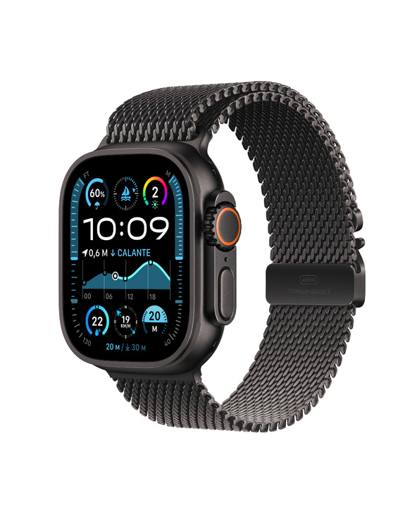 Apple Watch Ultra 2 OLED 49 mm Numérique 410 x 502 pixels Écran tactile 4G Noir GPS (satellite)