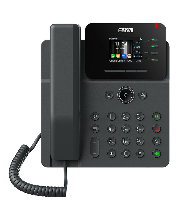 Fanvil V61W téléphone fixe Noir 4 lignes LCD Wifi