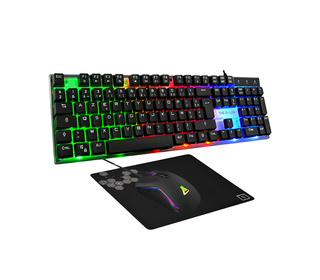 The G-Lab Combo Yttrium clavier Souris incluse Jouer RF sans fil + Bluetooth AZERTY Français Noir, Transparent