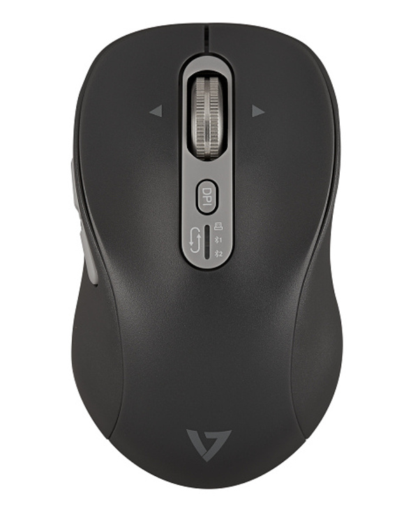 V7 Souris à défilement latéral, Bluetooth bimode MW600BT 2,4 GHz rapide - Rechargeable par USB-C - Connectivité sans fil - 2 can
