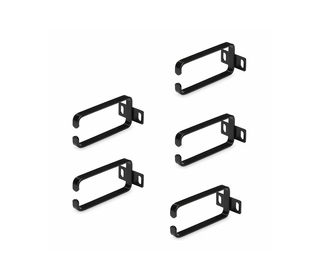 StarTech.com Lot de 5 Crochets à Anneaux en D pour Gestion Verticale des Câbles 1U, Gestionnaire de Câbles pour Baies de Serveur