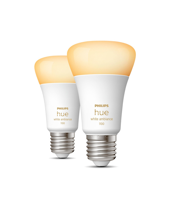 Philips Hue White ambiance A60 - Ampoule connectée E27 - 1100 (pack de 2)