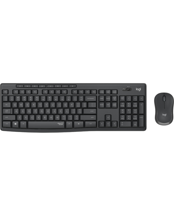 Logitech MK295 Silent Wireless Combo clavier Souris incluse Bureau USB QWERTY Anglais britannique Graphite