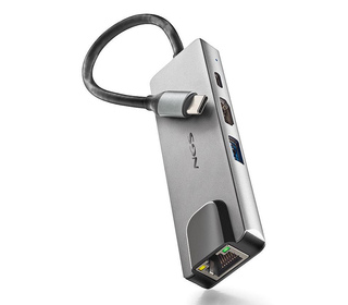 NGS NGS-HUB-0140 hub & concentrateur USB 2.0 Type-C 5000 Mbit/s Aluminium, Noir