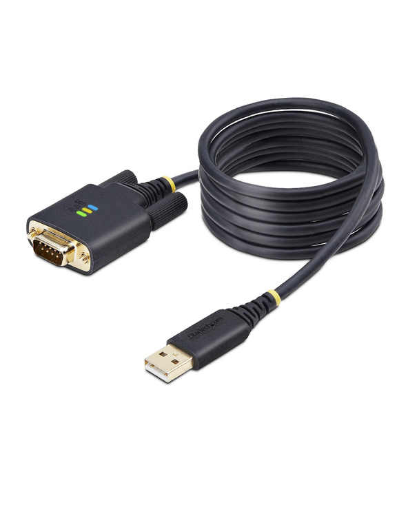 StarTech.com Câble Série Null Modem vers USB de 2m, Rétention COM, FTDI, USB-A vers DB9 RS232, Câble Adaptateur USB DB9, Vis/Écr