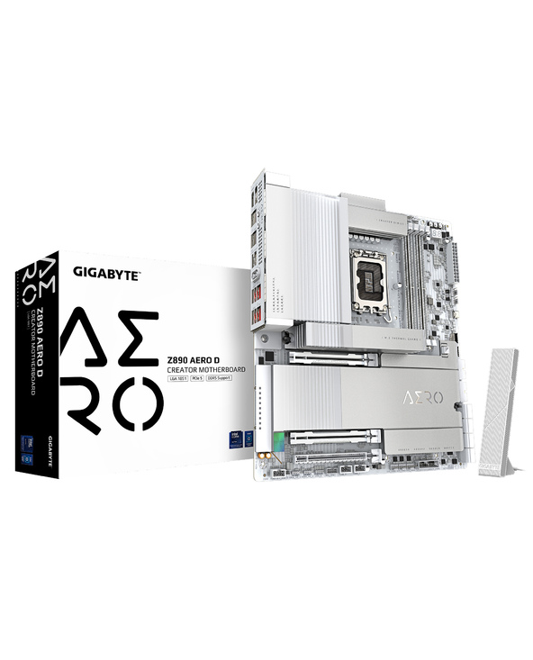 GIGABYTE Z890 AERO D Carte Mère - Prend en charge les processeurs Intel Core Ultra (Série 2), VRM 16+1+2 phases, jusqu'à 9500MHz