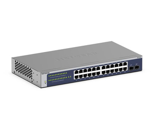 NETGEAR GS724Tv6 Géré L2+/L3 Gigabit Ethernet (10/100/1000) 1U Bleu, Gris