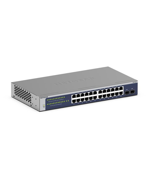 NETGEAR GS724Tv6 Géré L2+/L3 Gigabit Ethernet (10/100/1000) 1U Bleu, Gris
