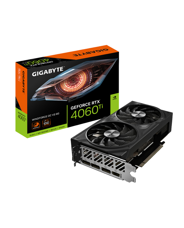 GIGABYTE GeForce RTX 4060 Ti WINDFORCE OC V2 8G Carte Graphique - 8 Go GDDR6, 128 bits, PCI-E 4.0, 2550 MHz Fréquence du Cœur, 3