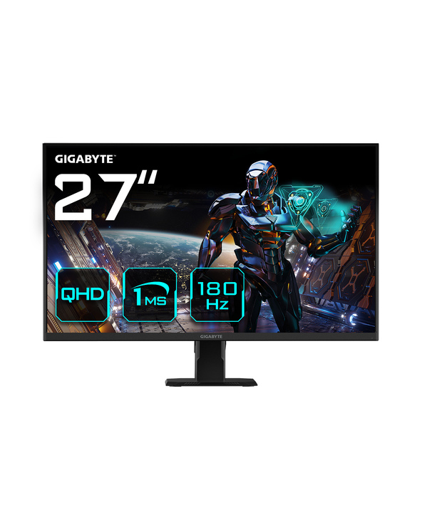 GIGABYTE GS27QA MONITEUR DE JEU 27 QHD - 2560 X 1440 (QHD), 180HZ, 1MS, 300 CD/M2, FREESYNC, HDR READY, HDMI 2.0, DISPLAYPORT 1