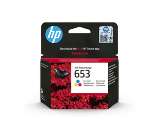 HP Cartouche d’encre Ink Advantage trois couleurs 653 authentique
