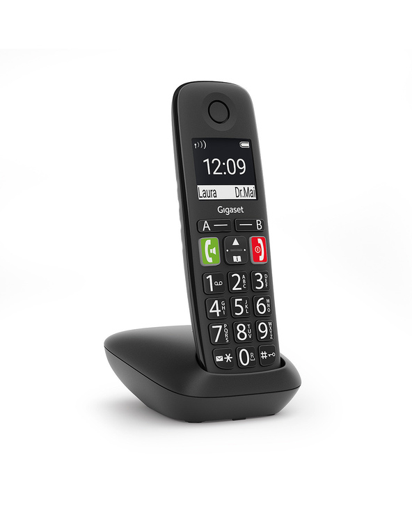 Gigaset E290A Téléphone analog/dect Identification de l'appelant Noir