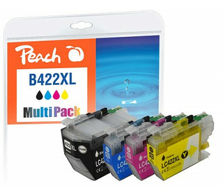 Peach PI500-383 cartouche d'encre 4 pièce(s) Compatible Rendement élevé (XL) Noir, Cyan, Magenta, Jaune