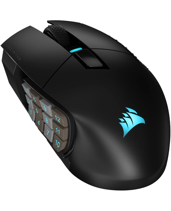 Corsair SCIMITAR ELITE WIRELESS souris Jouer Droitier RF Wireless + Bluetooth + USB Type-C Optique 26000 DPI