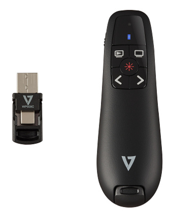 V7 Télécommande de présentation sans fil WP500C double USB-C + USB-A - 2,40 GHz RF