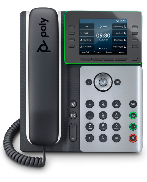 POLY Téléphone IP Edge E320 compatible PoE