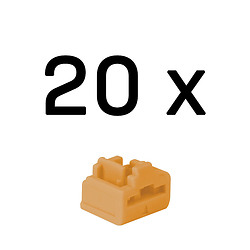 Lindy 47898 bloqueur de port RJ-45 Orange Acrylonitrile-Butadiène-Styrène (ABS) 20 pièce(s)