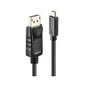 Lindy 43307 câble vidéo et adaptateur 10 m USB Type-C DisplayPort Noir