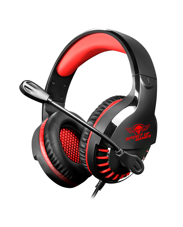 Spirit of Gamer PRO-H3 Casque Avec fil Arceau Jouer Noir, Rouge
